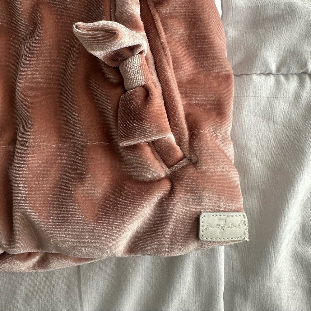 7 For All Mankind Girls 6x velour pink Sherpa lined vest zip up fall layer cute - Picture 3 of 9
